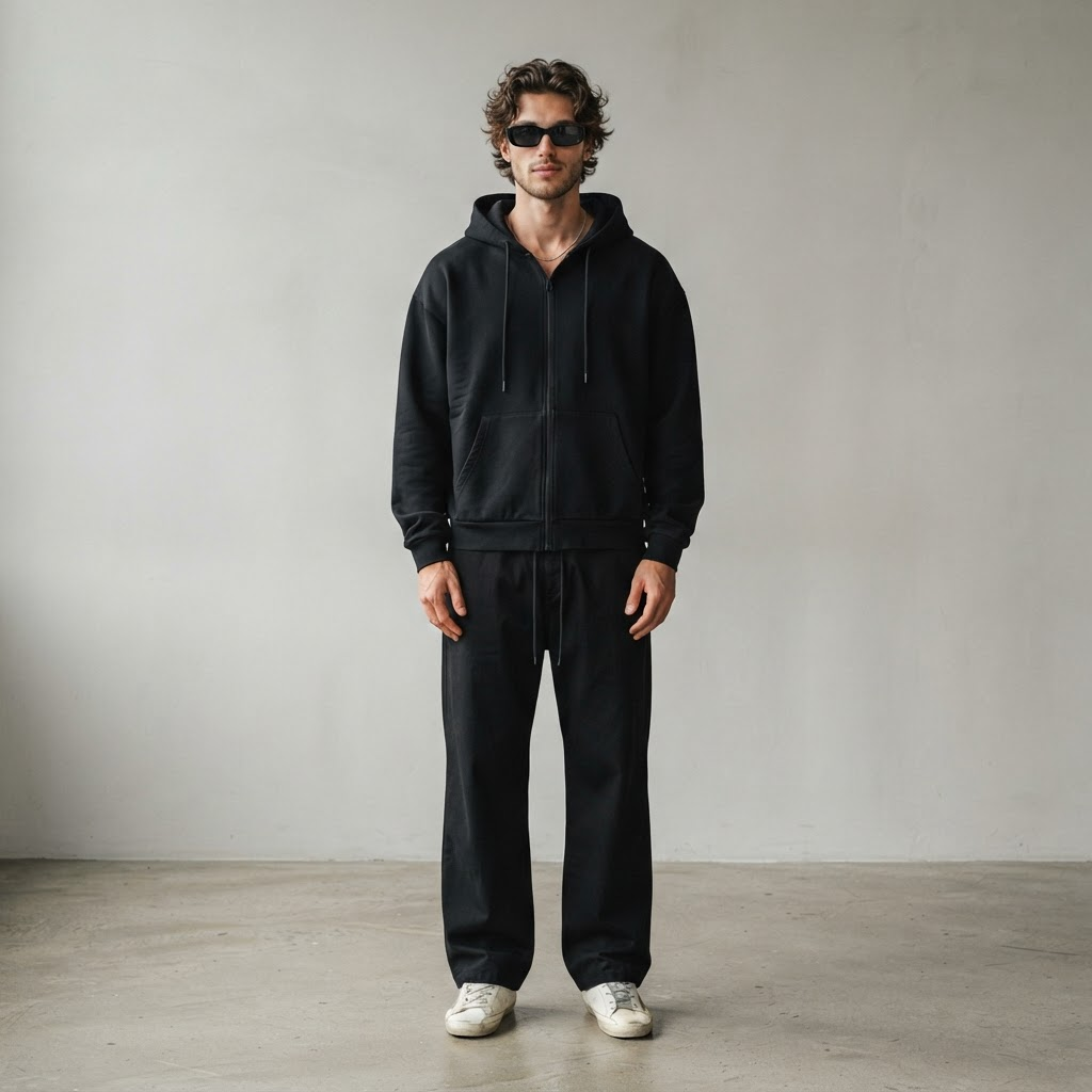 ZIPPED HOODIE